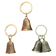 Five Emperors Coin Bell Keychain in Solid Copper Lucky Decorative Gift Item