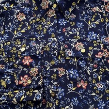 Lauren Ralph Lauren Dress Womens XS Blue Long Shirt Dress Collared Floral