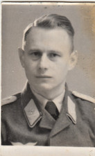 Privat Foto WK 2 WW2 Wehrmacht Luftwaffe Soldat Kragenspiegel Passfoto