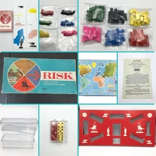 U PICK: 1963 Risk Board Game Replacement Piece Vintage Armies Cards Dice Rules