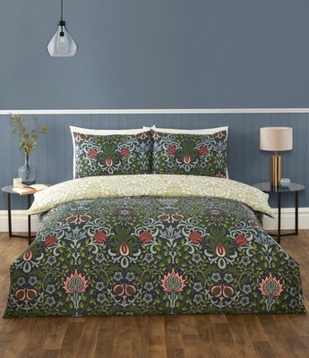 Home Heritage Floral MikrofaserBettwäscheSet, wendbar, für KingSizeBett, Mari...