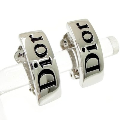 Christian Dior Metall Dior Logo Ohrringe für Damen Silber 531146 Ohrring