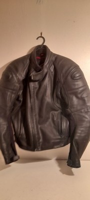 Hein Gericke Fahrradjacke Motercycle Leder Small UK schwarz gepolstert Ellenbogen 