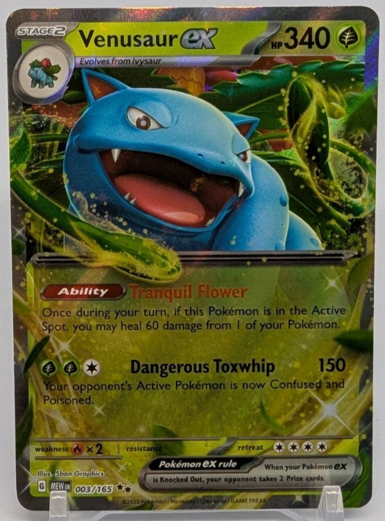 🔥Pokemon Scarlet & Violet 151 Venusaur Ex Holo Double Rare 003/165 NM🔥