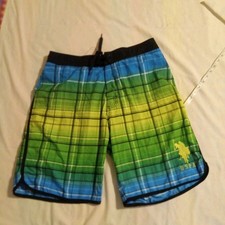 281 NWT U S Polo Assn Men's Multicolored 2 Pocket Lmesh Lined Swim Trunks Sz XL