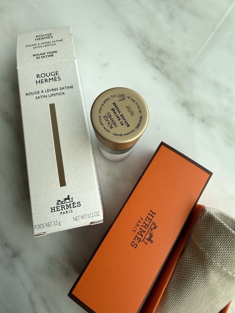 BRAND NEW HERMES Satin Lipstick 82 Rouge Vigne | eBay