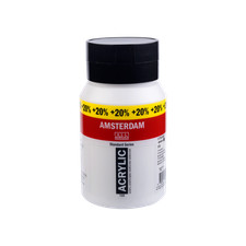 Peinture Acrylique - Blanc de titane - 105 - Amsterdam - Pot de 500ml + 100ml of
