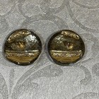 Edgar Berebi Earrings-Geometric Emerald Green Enamel/Gold-tone Great Cond. — photo 4