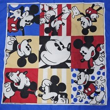 Vintage Walt Disney Mickey Mouse J.A. Woronowicz Handkerchief Scarf Bandana USA