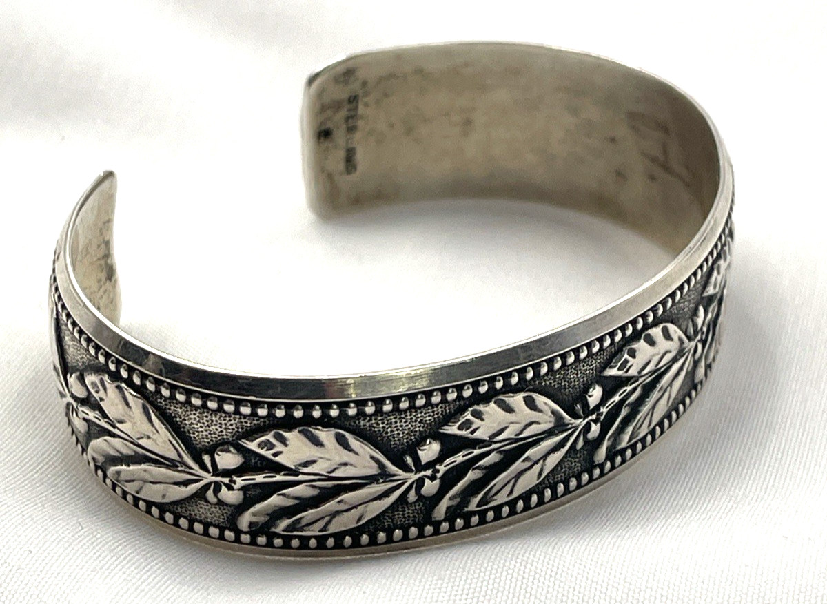 Women’s Solid Cuff Bracelet Sterling Silver 925 L… - image 4