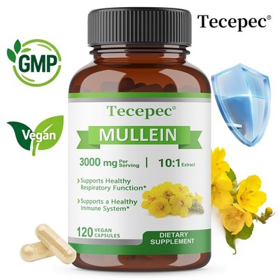 Mullein Leaf 300 Mg Soothing Herbal Capsule Support Respiratory Health 30-120 CT