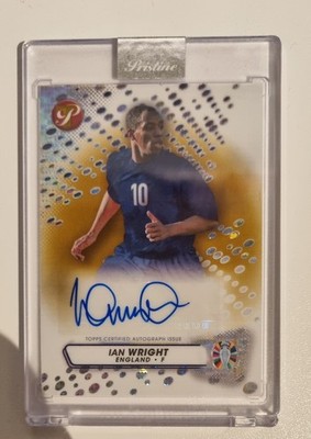 ian wright auto 2023 topps pristine road to uefa Euro 2024 /50