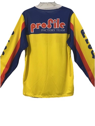 VINTAGE PROFILE OLD SCHOOL BIKE JERSEY CLASSIC BMX JERSEY RACE BIKE SHIRT MEDIUM - Picture 5 of 6