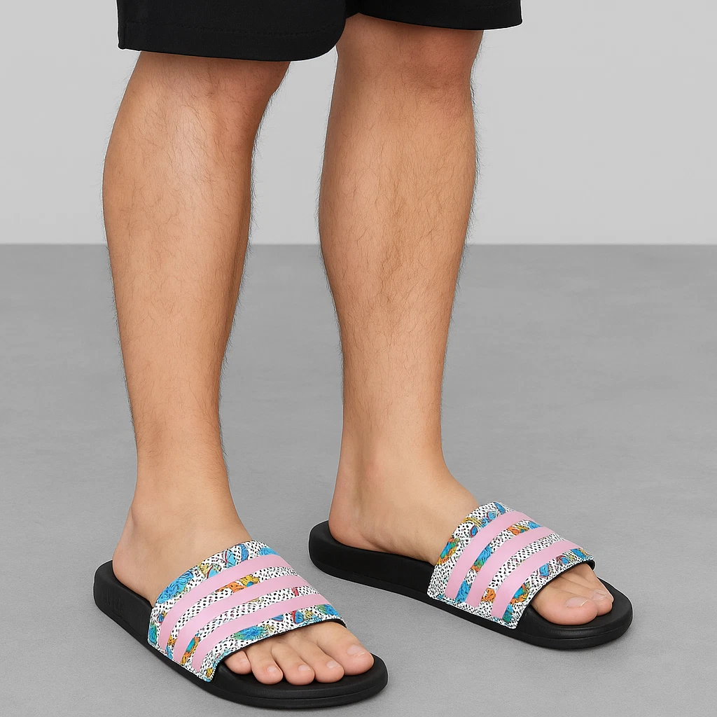 Adidas Adilette Comfort Slides GW5039 sandali slip on multicolore da uomo taglia 13