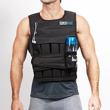 RUNMAX 40LB ADJUSTABLE WEIGHTED VEST FOR MEN AND WOMEN RM40NP - BLACK