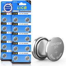 Watch Batteries LiCB 20 Pack SR920SW 371 370 AG6 1.5V Button Cell Battery