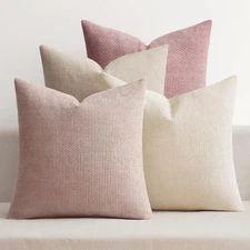 4PCS Throw Pillow Covers Soft Decorative Chenille Pillow Covers for Living Room