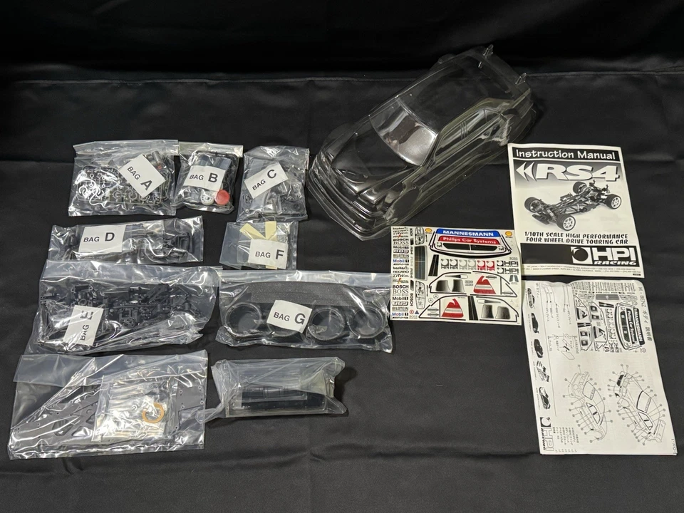 Vintage 1995 HPI Racing RS4 1/10 Touring Mercedes M8 C Class DT Kit New in Box - Image 3 of 4