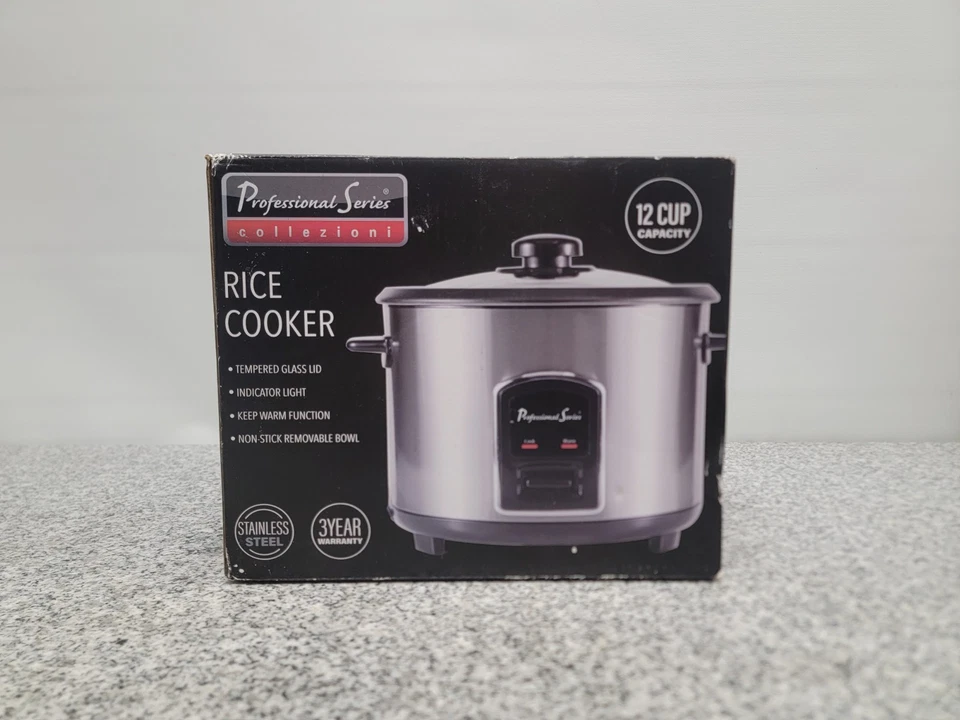 Professional Series 6-Cup Rice Cooker with Glass Lid Stainless Steel - Image 3 of 4