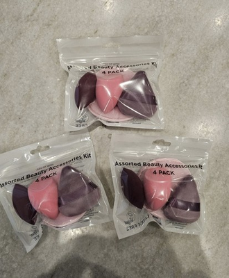 #ad #ad Walmart Beauty Make up Sponge Accessories Kit 4 Count Assorted Sponges Lot Of 3 $21.99