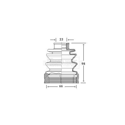 BORG & BECK Bellow Kit, drive shaft BCB2617