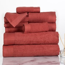 10PC Bathroom Towels Set - 525GSM 100 Cotton Bathroom Essentials with 2 Bath...