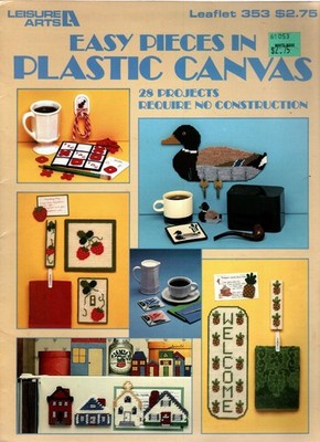 Leisure Arts 353 EASY PIECES in PLASTIC CANVAS Plastic Canvas Pattern Leaflet