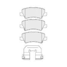 Satz Bremsbeläge 24296461 Bremsklötze hinten für KIA Picanto 3 JA