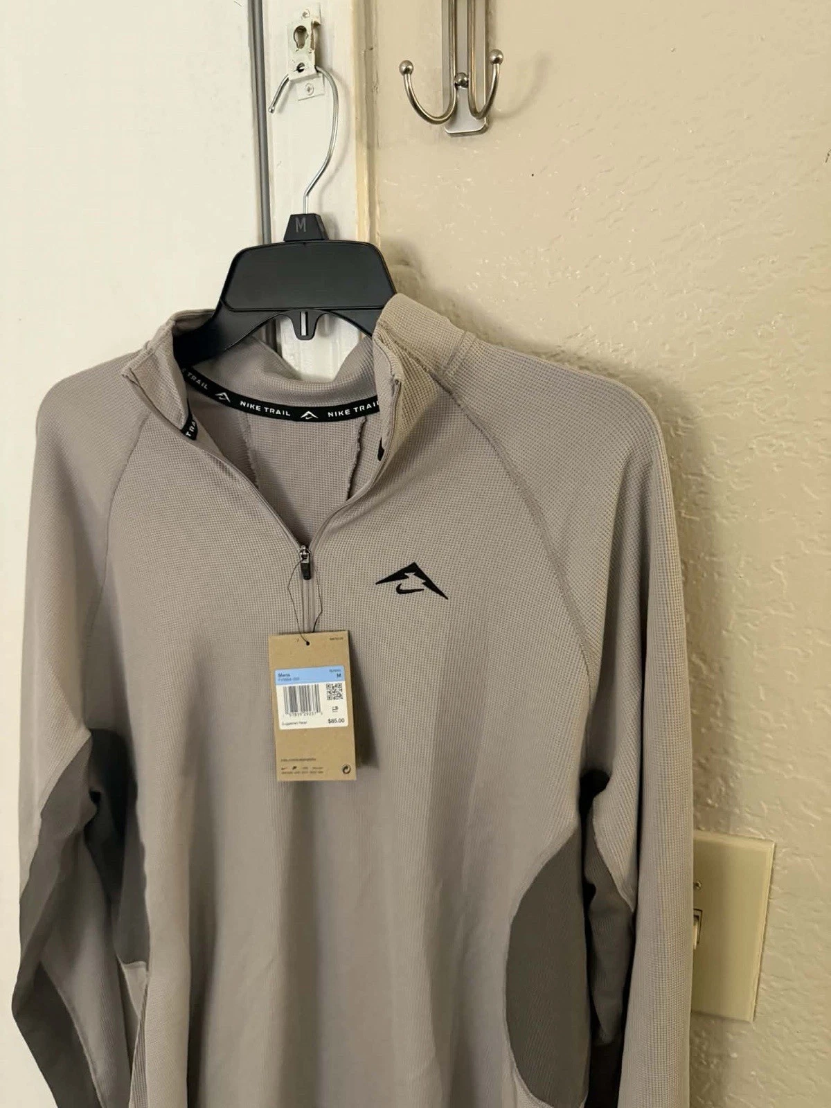 Nike Mens Trail Dri-FIT Half Zip Running Top Size Medium Grey FV9994-009 NWT