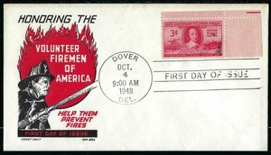 Fire / Cachet Craft - Ken Boll - 971 FDC - Honoring Volunteer FF's