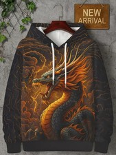 Thunderborn Dragon 3D All Over Print Hoodie - Adults Youth