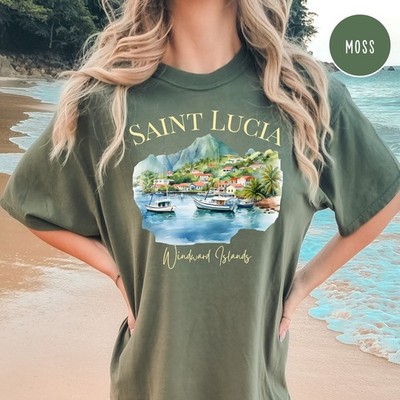 Saint Lucia T-Shirt Travel Gift for Caribbean Sea Trip Favorite Lovers  Tee