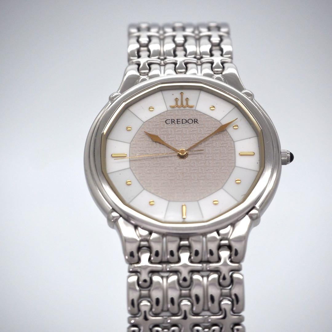 Vintage SEIKO Credor 9571-5050 Silver Quartz Men's Watch