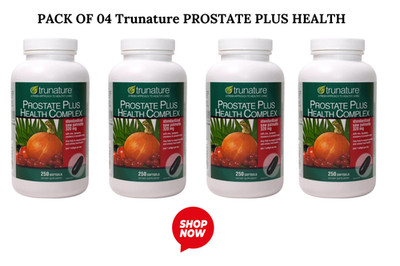 4 Pack trunature Prostate Plus Health Complex 250 Softgels w/ Saw Palmetto Men s
