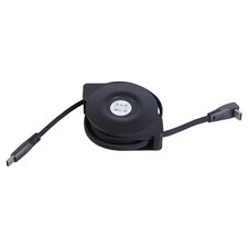 Retractable Type C PD65W Charging Cable With 90 Degree Elbow USB C Data Cord
