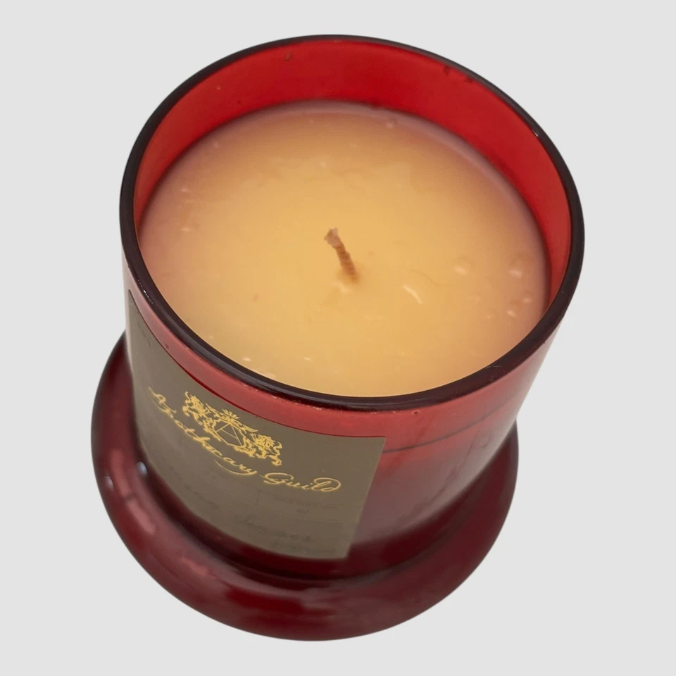 NUEVO tarro de vela perfumada del gremio de boticarios con cúpula de vidrio HOJAS CARMESÍ - 3,1 oz Foto 2 de 4