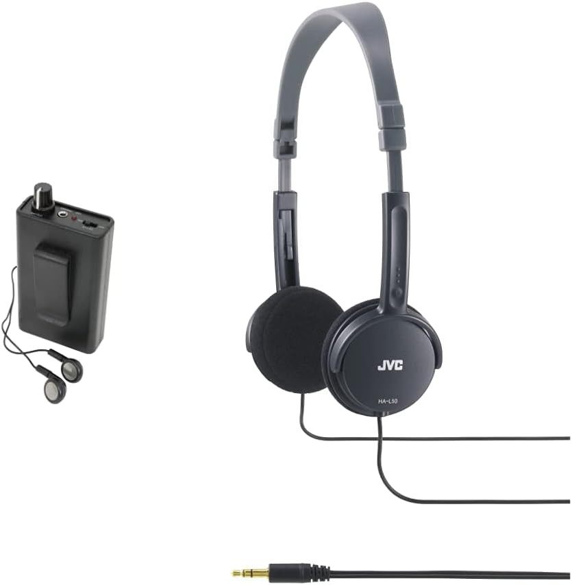 Adastra | Compact Beltpack Induction Loop Receiver,Black,12Cm & JVC Lightweight