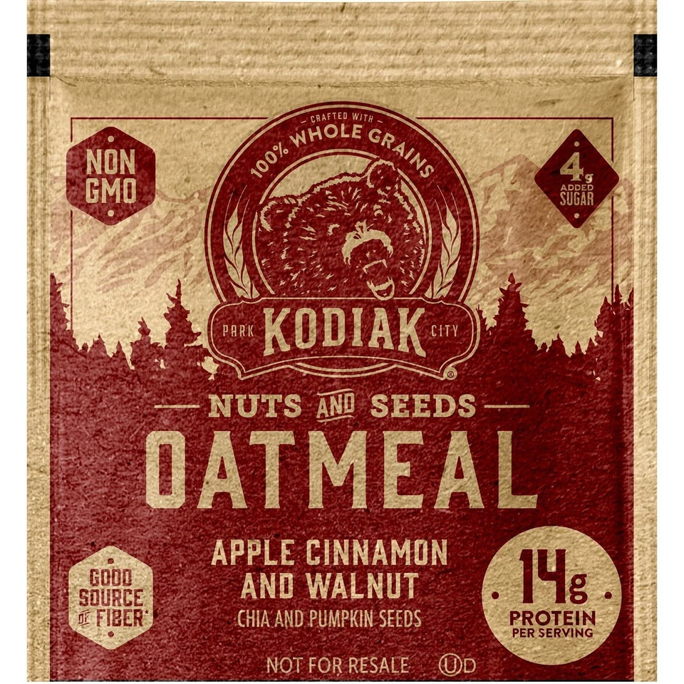 Kodiak Pasteles Nueces y Semillas Avena, Paquete Variedad, Paquete 20 Foto 2 de 4