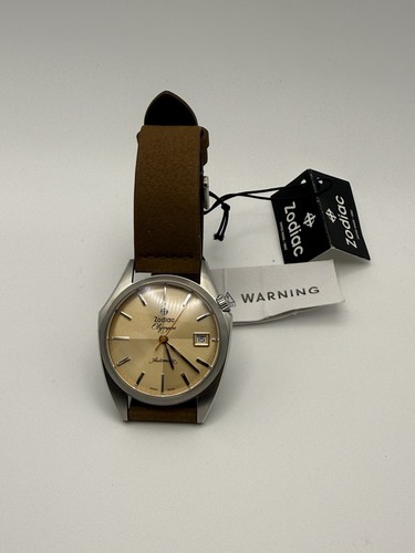 NEW Zodiac Super Olympos Automatic Silver Cream Watch ZO9702 NWT