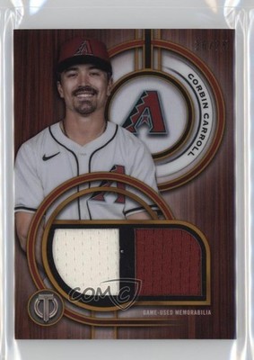 2025 Topps Tribute Single Player Dual Relics Gold 36/75 Corbin Carroll pe8