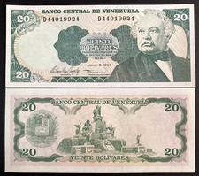VENEZUELA 20 Bolivares 1995 World Paper Money UNC Currency Bill