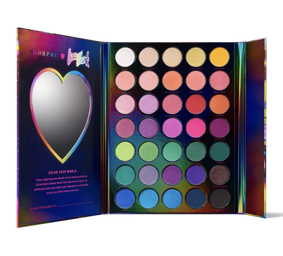 Morphe X Lisa Frank 35B Artistry Eyeshadow Palette Zoomer & Zorbit Aliens VW Bug - Image 2 of 4