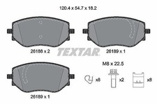 TEXTAR Bremsbelagsatz, Scheibenbremse Vorderachse u.a. für DACIA, NISSAN