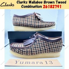 Clarks Wallabee Brown Tweed Combination 26182791 UK 4-13