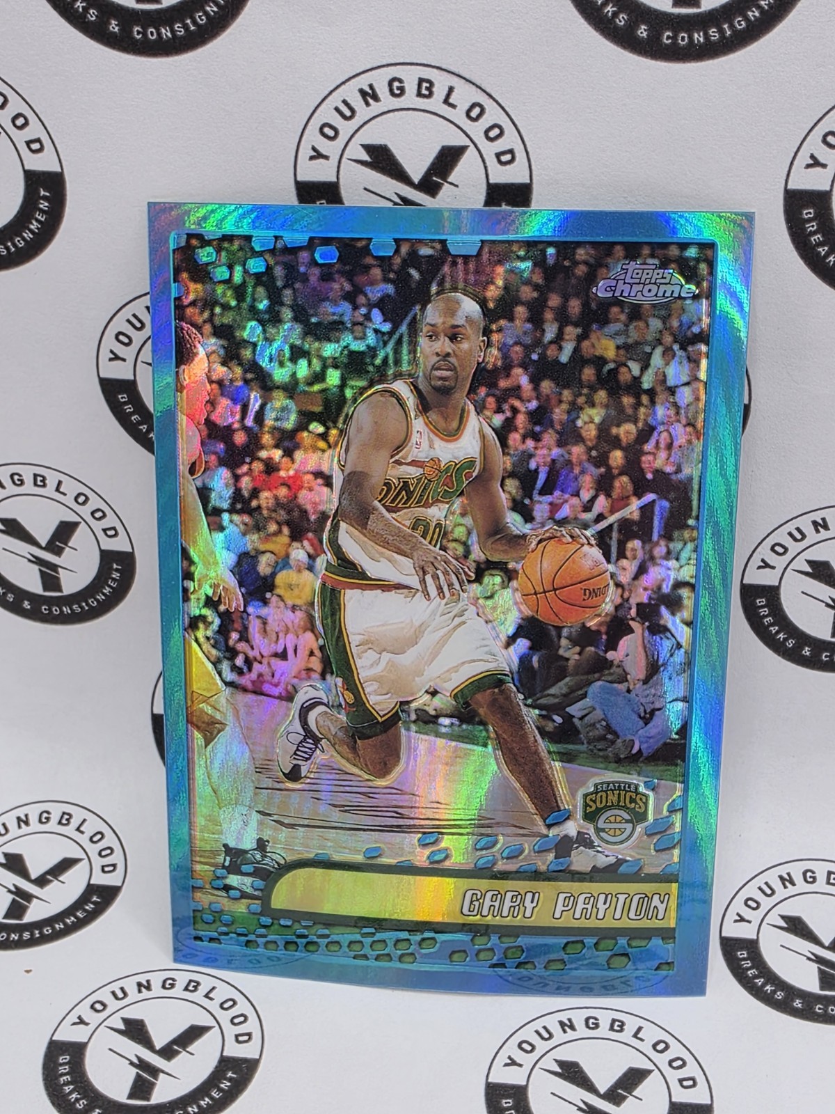 2001-02 Topps Chrome Refractor Gary Payton #62 HOF