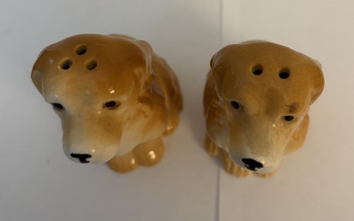 Vintage Golden Retriever im Korb Salz & Pfefferstreuer - Bild 5 von 8