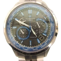 CASIO OCEANUS Manta OCW-S1400-1AJF Titanium Radio Solar Navy Dial Watch Japan
