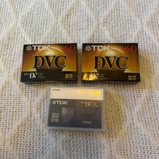 TDK DVM 60 Mini DV Digital Video Cassete Tape 60min Lot of 3