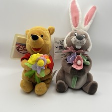 Disney Store Pooh And Gopher Easter-Spring Bean Bag Plush Lot Of 2