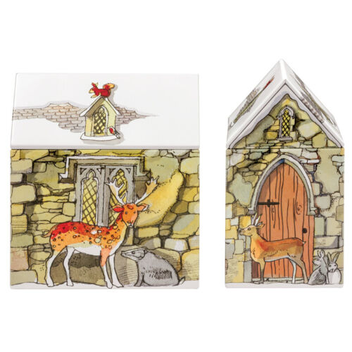 Emma Bridgewater Winter House Shaped Storage Tin Christmas Festive Themed - Afbeelding 1 van 2